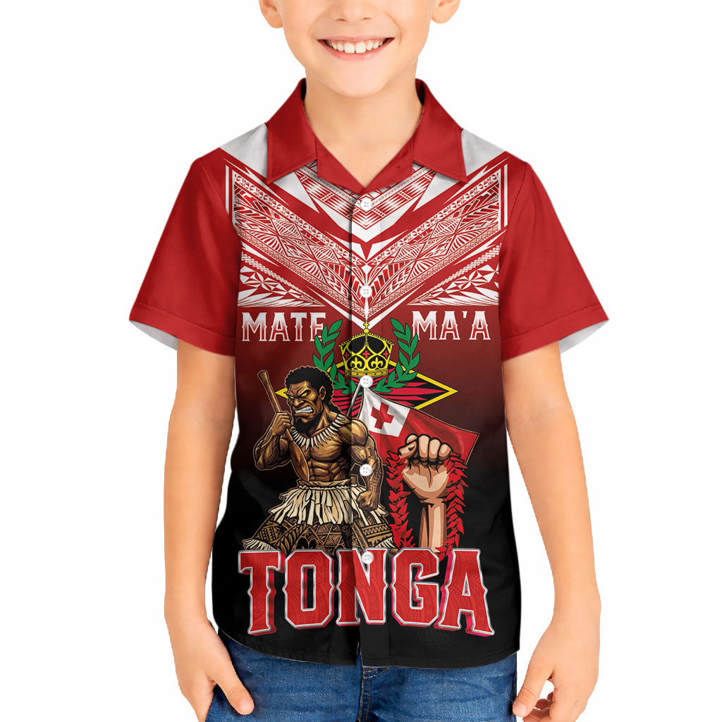 Mate Ma'a Tonga Hawaiian Shirt Traditional Warrior and Ngatu Art Pattern LT03 - Polynesian Pride