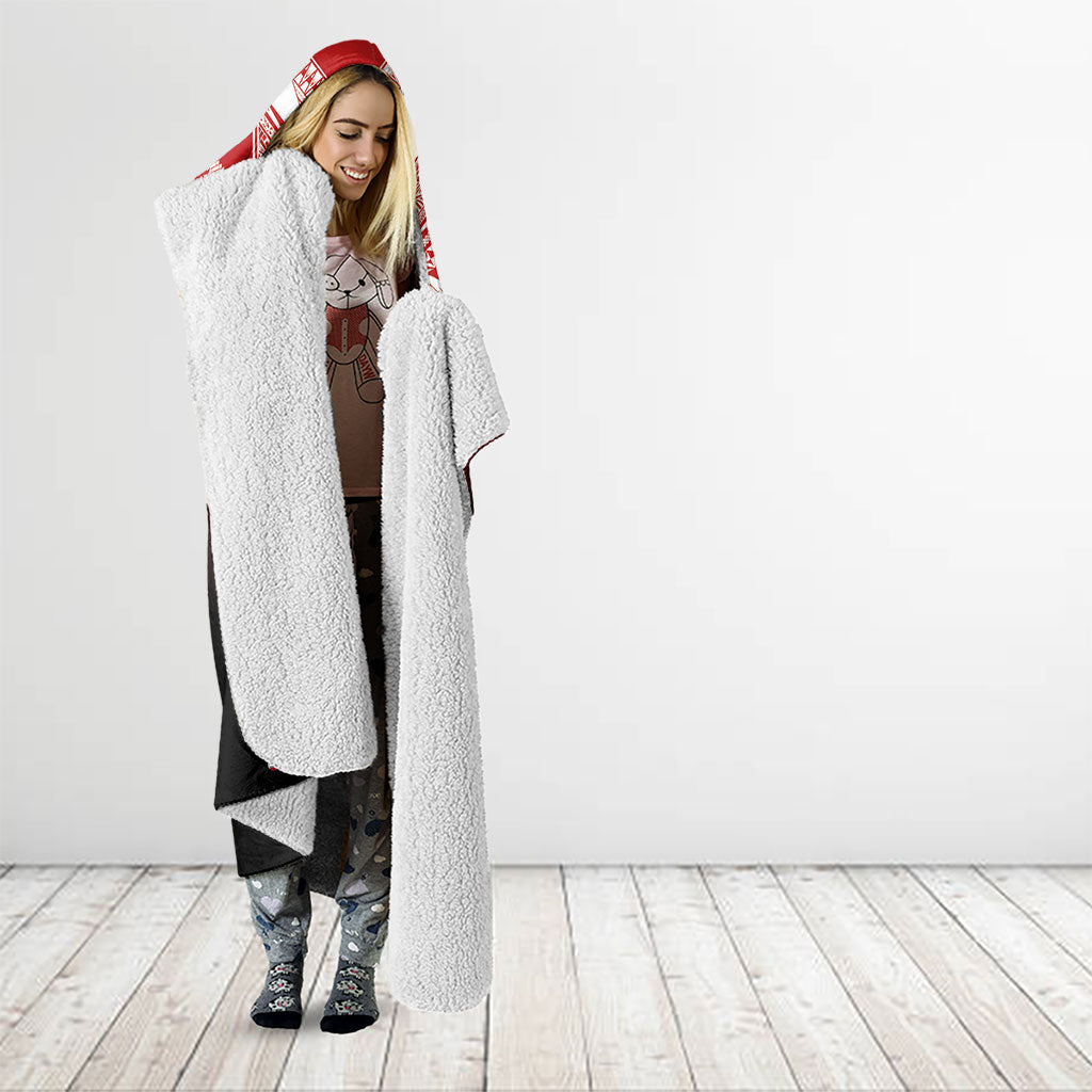Mate Ma'a Tonga Hooded Blanket Traditional Warrior and Ngatu Art Pattern LT03 - Polynesian Pride