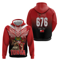 Mate Ma'a Tonga Hoodie Traditional Warrior and Ngatu Art Pattern LT03 - Polynesian Pride