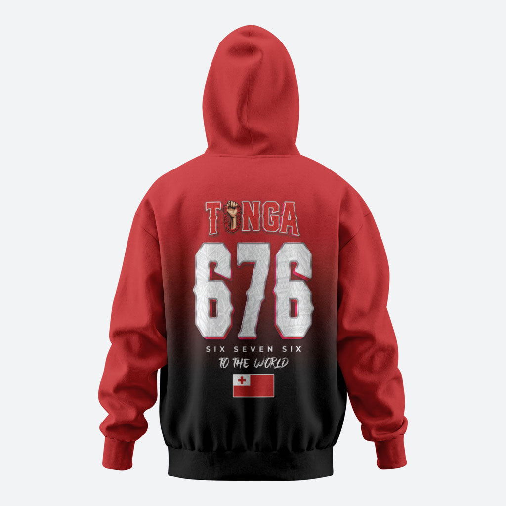 Mate Ma'a Tonga Hoodie Traditional Warrior and Ngatu Art Pattern LT03 - Polynesian Pride