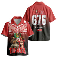 Mate Ma'a Tonga Kid Hawaiian Shirt Traditional Warrior and Ngatu Art Pattern LT03 - Polynesian Pride