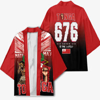 Mate Ma'a Tonga Kimono Traditional Warrior and Ngatu Art Pattern LT03 - Polynesian Pride