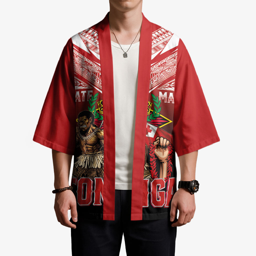 Mate Ma'a Tonga Kimono Traditional Warrior and Ngatu Art Pattern LT03 - Polynesian Pride