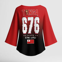 Mate Ma'a Tonga Kimono Sleeve Blouse Traditional Warrior and Ngatu Art Pattern LT03 - Polynesian Pride