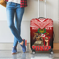 Mate Ma'a Tonga Luggage Cover Traditional Warrior and Ngatu Art Pattern LT03 - Polynesian Pride