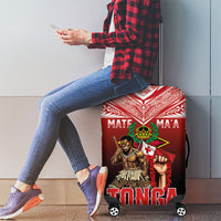 Mate Ma'a Tonga Luggage Cover Traditional Warrior and Ngatu Art Pattern LT03 - Polynesian Pride