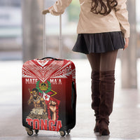 Mate Ma'a Tonga Luggage Cover Traditional Warrior and Ngatu Art Pattern LT03 - Polynesian Pride
