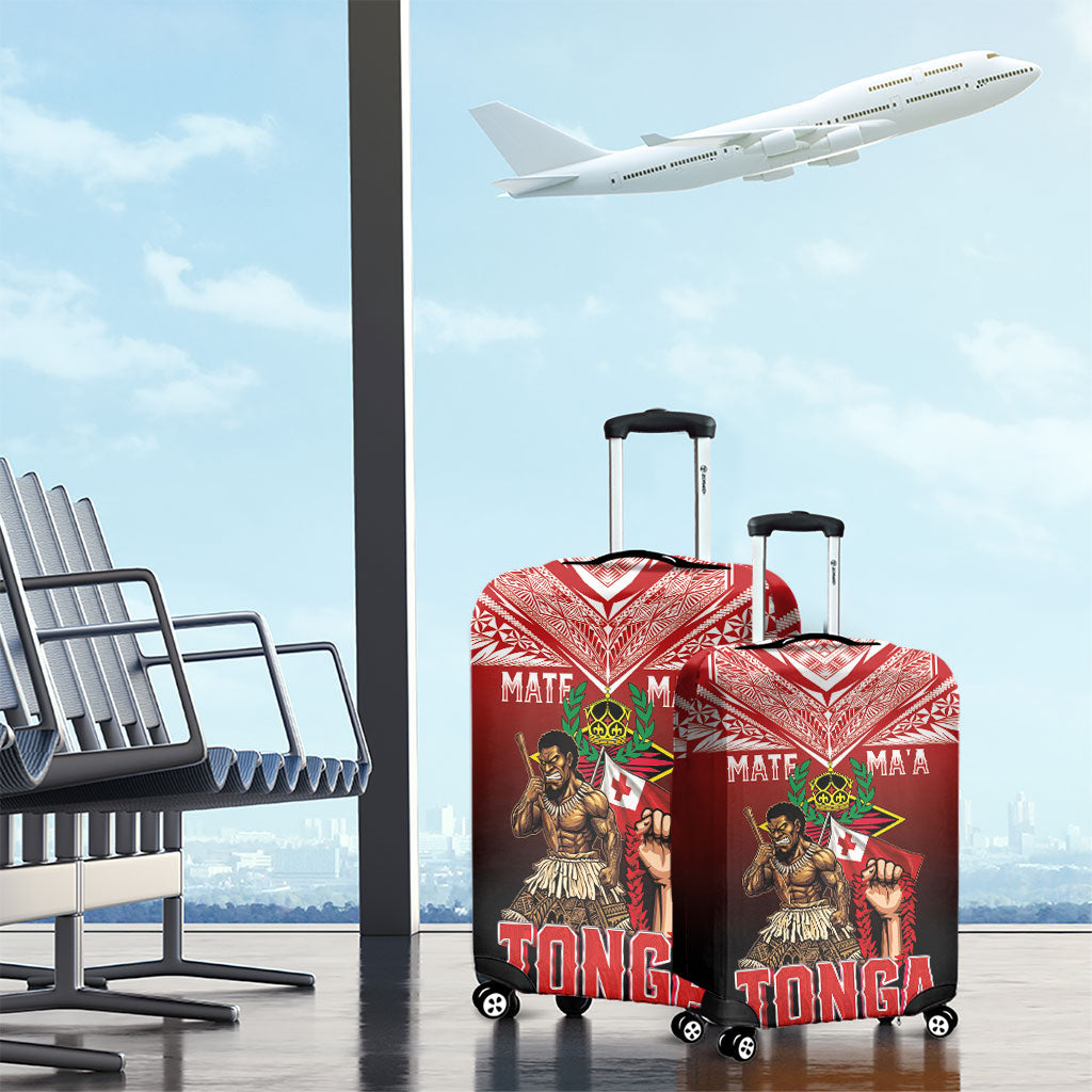Mate Ma'a Tonga Luggage Cover Traditional Warrior and Ngatu Art Pattern LT03 - Polynesian Pride