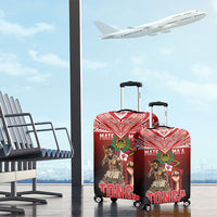 Mate Ma'a Tonga Luggage Cover Traditional Warrior and Ngatu Art Pattern LT03 - Polynesian Pride