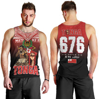 Mate Ma'a Tonga Men Tank Top Traditional Warrior and Ngatu Art Pattern LT03 - Polynesian Pride