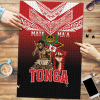 Mate Ma'a Tonga Puzzle Traditional Warrior and Ngatu Art Pattern LT03 Red - Polynesian Pride