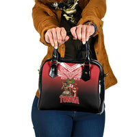 Mate Ma'a Tonga Shoulder Handbag Traditional Warrior and Ngatu Art Pattern LT03 One Size Red - Polynesian Pride