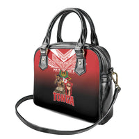 Mate Ma'a Tonga Shoulder Handbag Traditional Warrior and Ngatu Art Pattern LT03 - Polynesian Pride