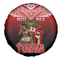 Mate Ma'a Tonga Spare Tire Cover Traditional Warrior and Ngatu Art Pattern LT03 - Polynesian Pride
