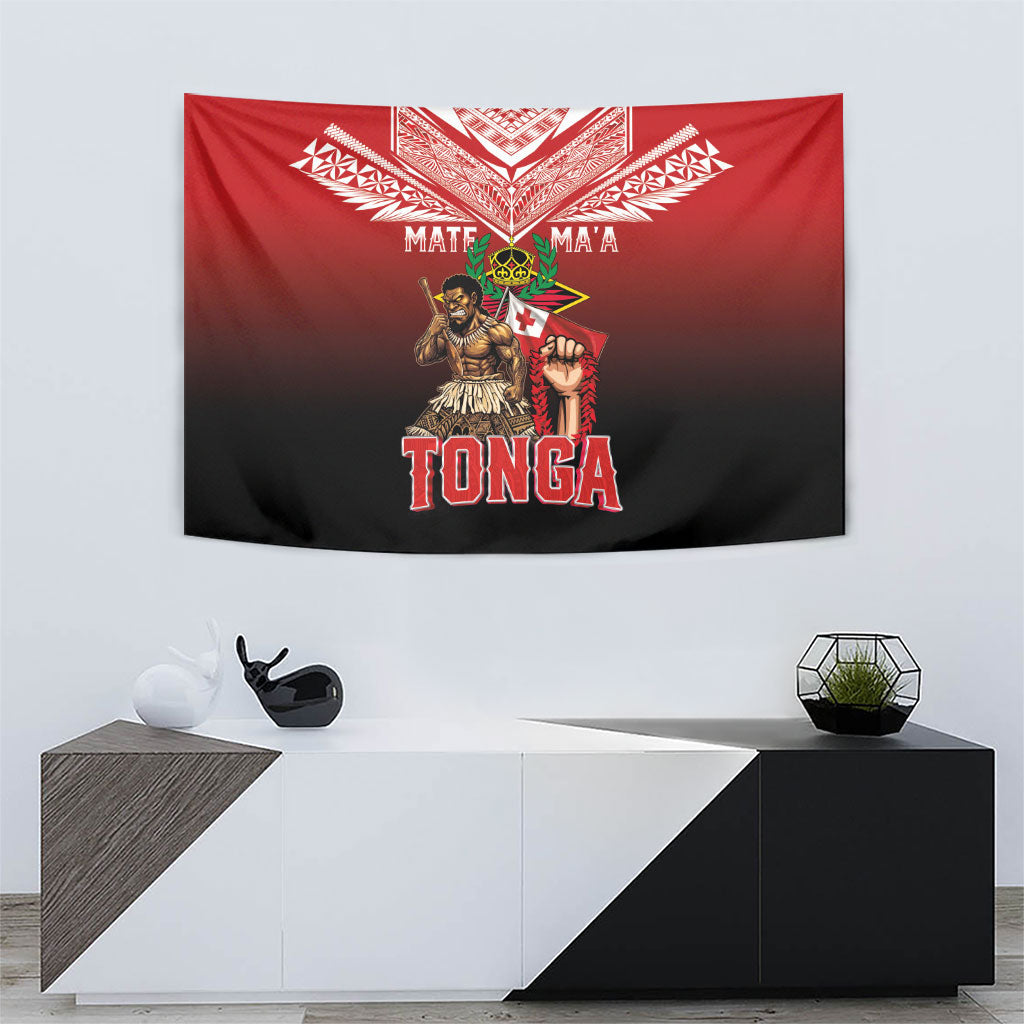 Mate Ma'a Tonga Tapestry Traditional Warrior and Ngatu Art Pattern LT03 - Polynesian Pride