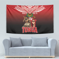 Mate Ma'a Tonga Tapestry Traditional Warrior and Ngatu Art Pattern LT03 - Polynesian Pride