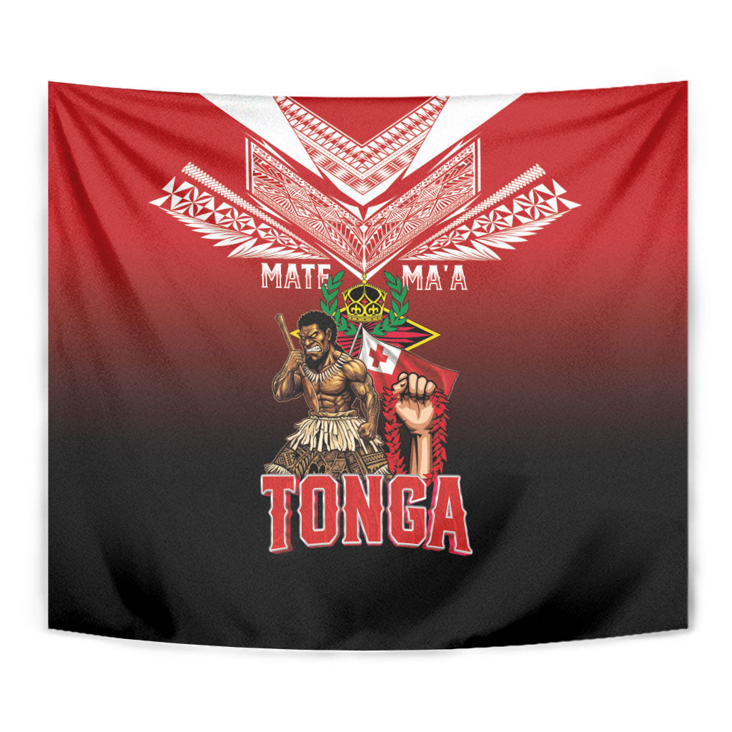 Mate Ma'a Tonga Tapestry Traditional Warrior and Ngatu Art Pattern LT03 - Polynesian Pride