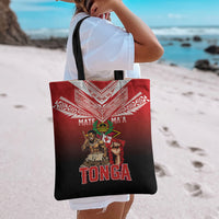 Mate Ma'a Tonga Tote Bag Traditional Warrior and Ngatu Art Pattern LT03 - Polynesian Pride
