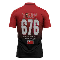 Mate Ma'a Tonga Zipper Polo Shirt Traditional Warrior and Ngatu Art Pattern LT03 - Polynesian Pride