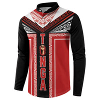 Tonga Button Sweatshirt Tribal Pacific Ngatu Motif LT03 - Polynesian Pride