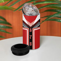 Tonga 4 in 1 Can Cooler Tumbler Tribal Pacific Ngatu Motif LT03 - Polynesian Pride