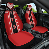 Tonga Car Seat Cover Tribal Pacific Ngatu Motif LT03 One Size Red - Polynesian Pride