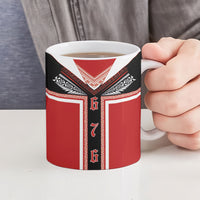 Tonga Ceramic Mug Tribal Pacific Ngatu Motif LT03 - Polynesian Pride
