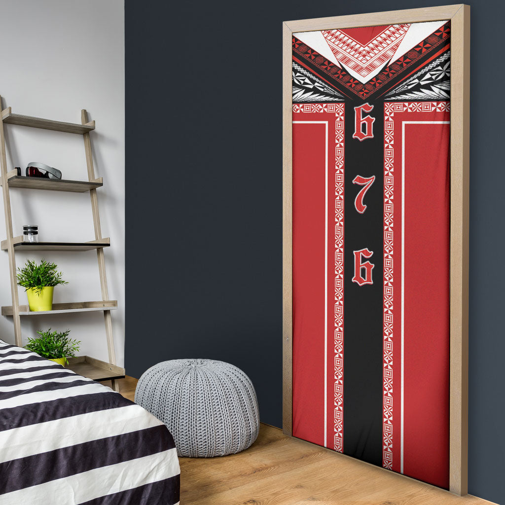Tonga Door Cover Tribal Pacific Ngatu Motif LT03 - Polynesian Pride