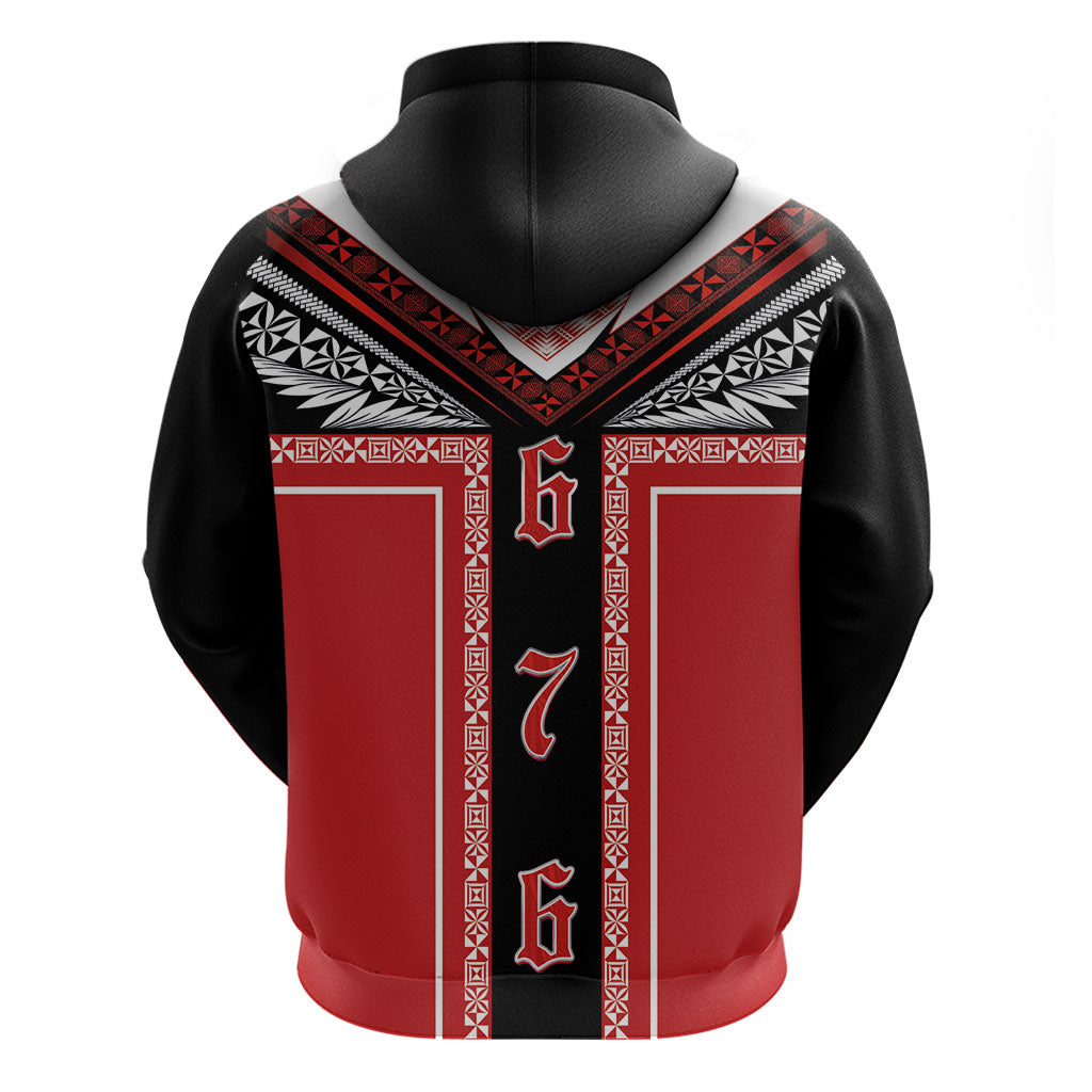 Tonga Hoodie Tribal Pacific Ngatu Motif LT03 - Polynesian Pride