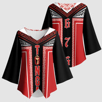 Tonga Kimono Sleeve Blouse Tribal Pacific Ngatu Motif LT03 - Polynesian Pride