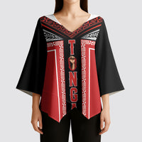 Tonga Kimono Sleeve Blouse Tribal Pacific Ngatu Motif LT03 - Polynesian Pride
