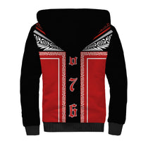 Tonga Sherpa Hoodie Tribal Pacific Ngatu Motif LT03 - Polynesian Pride