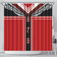 Tonga Shower Curtain Tribal Pacific Ngatu Motif LT03 - Polynesian Pride