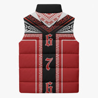 Tonga Sleeveless Puffer Jacket Tribal Pacific Ngatu Motif LT03 - Polynesian Pride