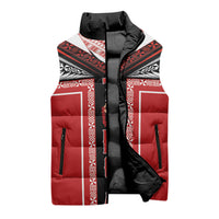 Tonga Sleeveless Puffer Jacket Tribal Pacific Ngatu Motif LT03 - Polynesian Pride