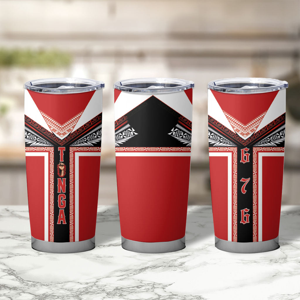Tonga Tumbler Cup Tribal Pacific Ngatu Motif LT03 - Polynesian Pride