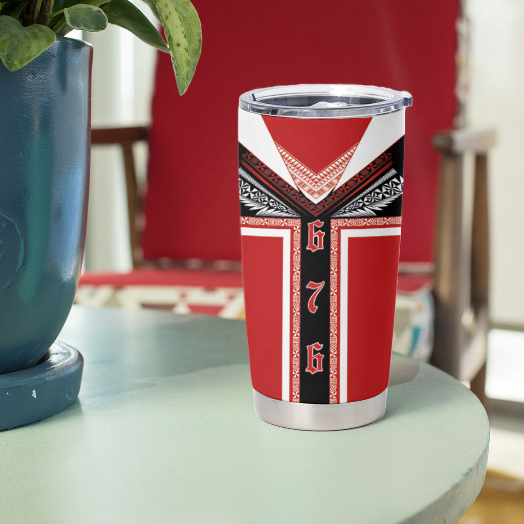 Tonga Tumbler Cup Tribal Pacific Ngatu Motif LT03 - Polynesian Pride