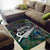 New Zealand Area Rug Aotearoa Symbols With Silver Fern LT03 - Polynesian Pride