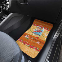 Hawaii Mele Kalikimaka Car Mats Funny Santa Claus Surfing on Tropical Plants LT03 - Polynesian Pride