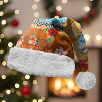 Hawaii Mele Kalikimaka Christmas Santa Hat Funny Santa Claus Surfing on Tropical Plants - Polynesian Pride