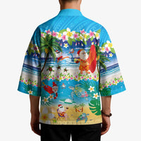 Polynesian Merry Christmas Kimono Funny Santa Beach Tropical Plant and Turtle LT03 - Polynesian Pride