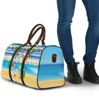 Polynesian Merry Christmas Travel Bag Funny Santa Beach Tropical Plant and Turtle - Polynesian Pride