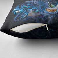 Aotearoa Matariki Pillow Cover Maori Tribal with Silver Fern and Tui Bird Galaxy Style - Polynesian Pride