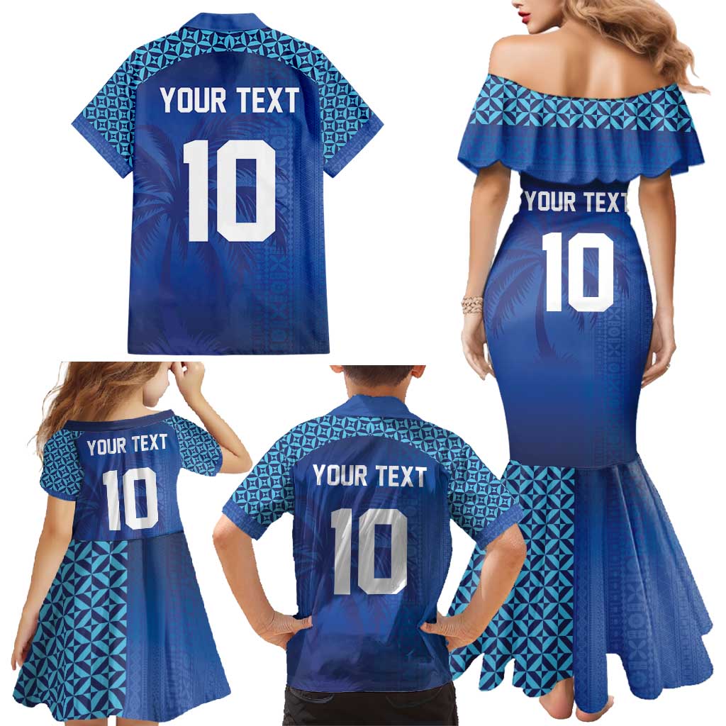 Custom Fiji Football-Towards World Cup 2026 Family Matching Mermaid Dress and Hawaiian Shirt LT03 - Polynesian Pride