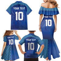 Custom Fiji Football-Towards World Cup 2026 Family Matching Mermaid Dress and Hawaiian Shirt LT03 - Polynesian Pride