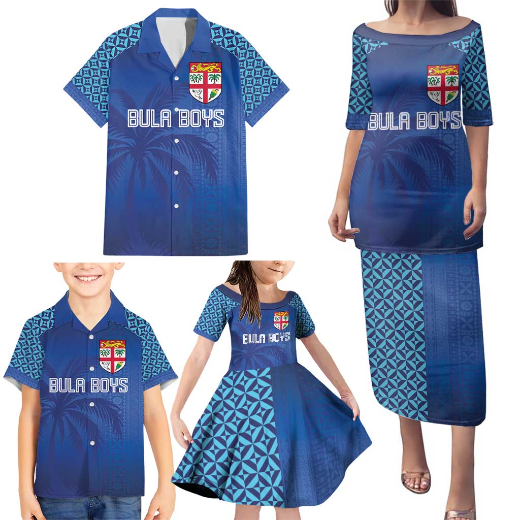 Custom Fiji Football-Towards World Cup 2026 Family Matching Puletasi and Hawaiian Shirt