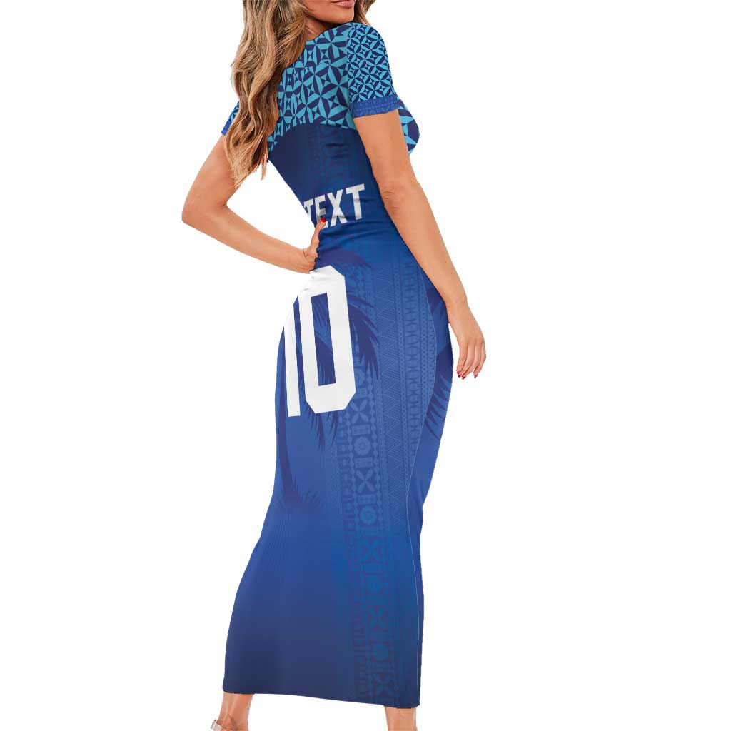 Custom Fiji Football-Towards World Cup 2026 Family Matching Short Sleeve Bodycon Dress and Hawaiian Shirt LT03 - Polynesian Pride