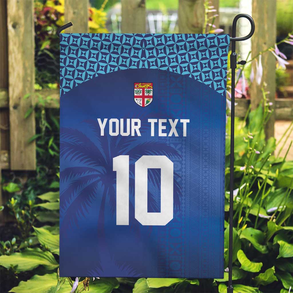 Custom Fiji Football-Towards World Cup 2026 Garden Flag LT03 Garden Flag Blue - Polynesian Pride