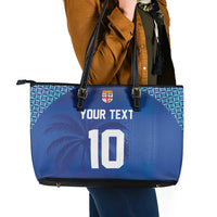 Custom Fiji Football-Towards World Cup 2026 Leather Tote Bag LT03 - Polynesian Pride
