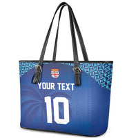 Custom Fiji Football-Towards World Cup 2026 Leather Tote Bag LT03 - Polynesian Pride